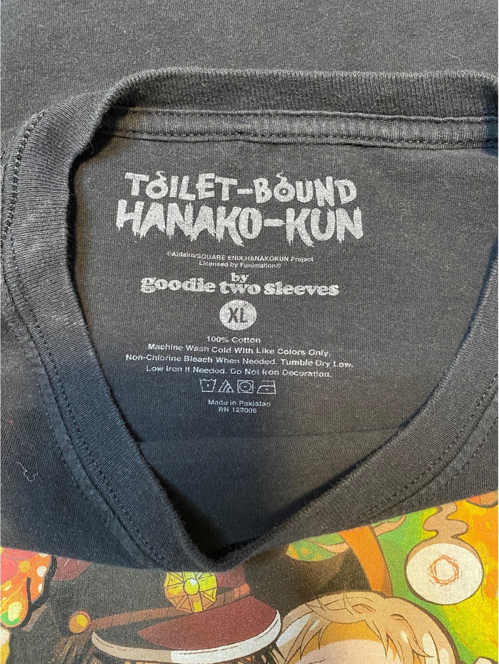 Toilet-Bound Hanako-Kun Anime Graphic T-Shirt XL Black Official Licensed Manga - Picture 5 of 5